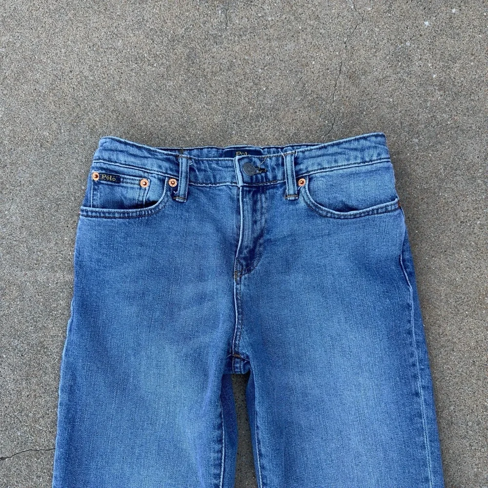 Polo Ralph Lauren‎ Youth Boys Jeans The Hampton Straight Leg Medium Wash Size 14
